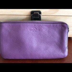 Coach double zip large clutch/wristlet/wallet.